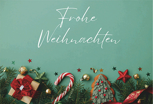 Weihnachtskarte Türkis 40092