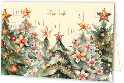Weihnachtskarte Adventkalender 4312